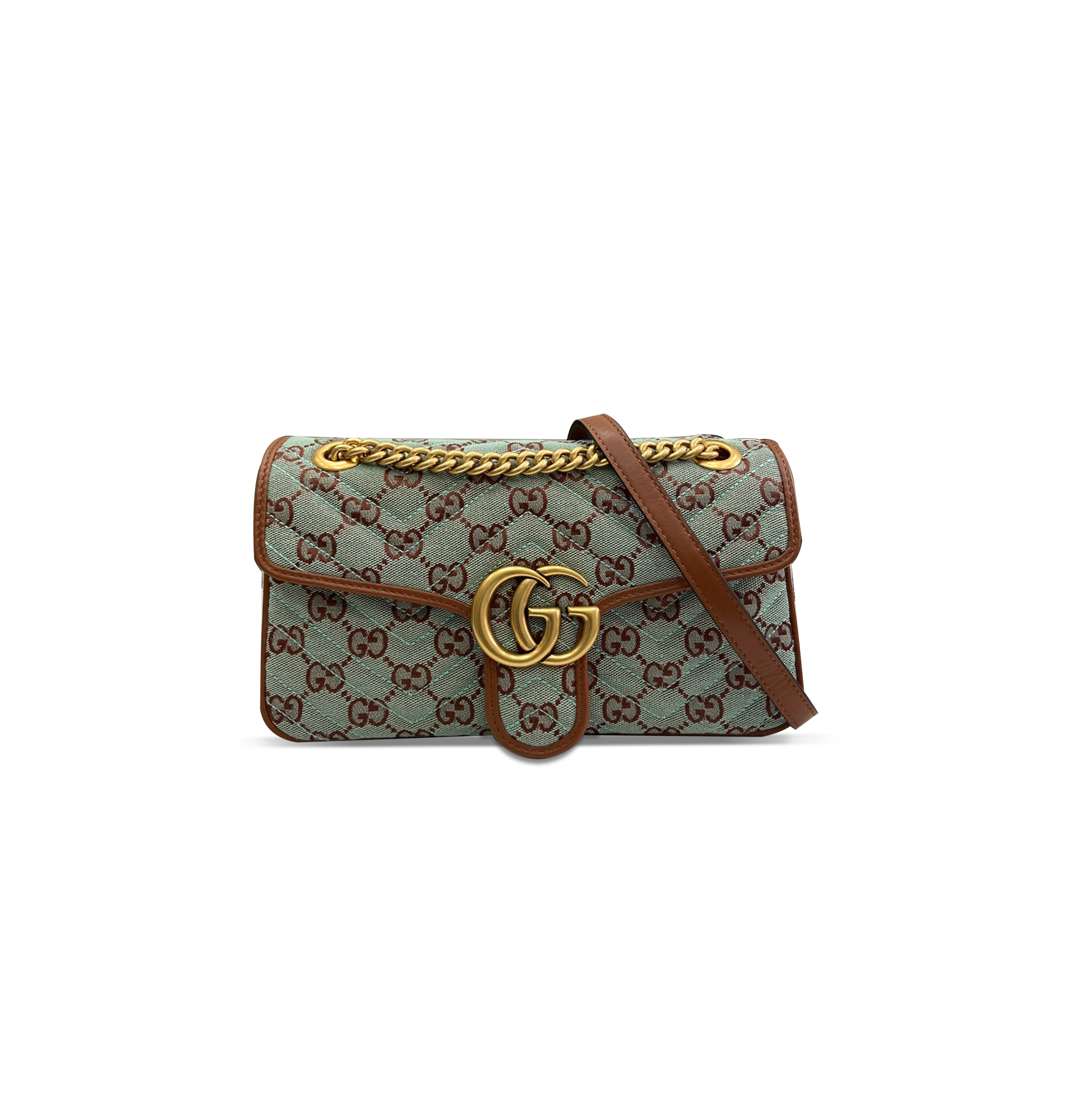GUCCI GG MARMONT DENIM SMALL SHOULDER BAG 443497 (26*15*7cm)